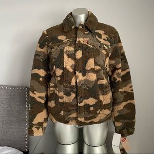 Levi Straus & Co Sherpa Camouflage Trucker Jacket